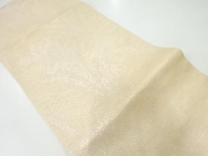 アンティーク　紗 草花模様織出し袋帯（材料）